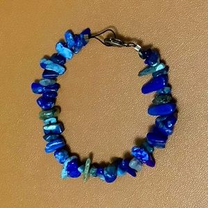 Blue chip stone bracelet